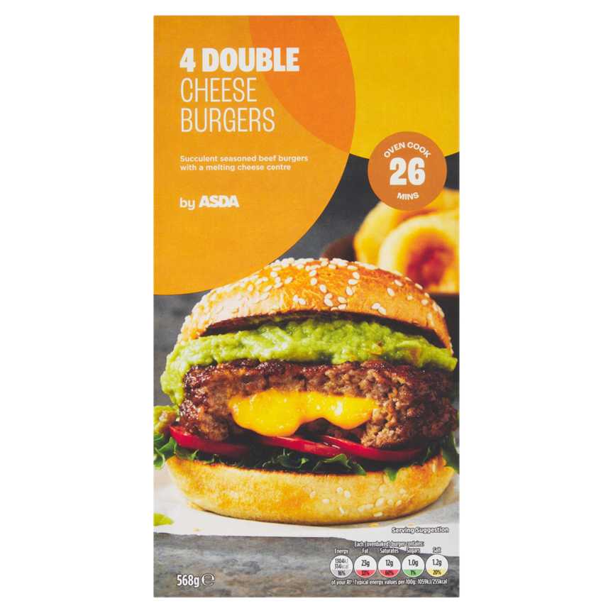 ASDA 4 Double Cheeseburgers